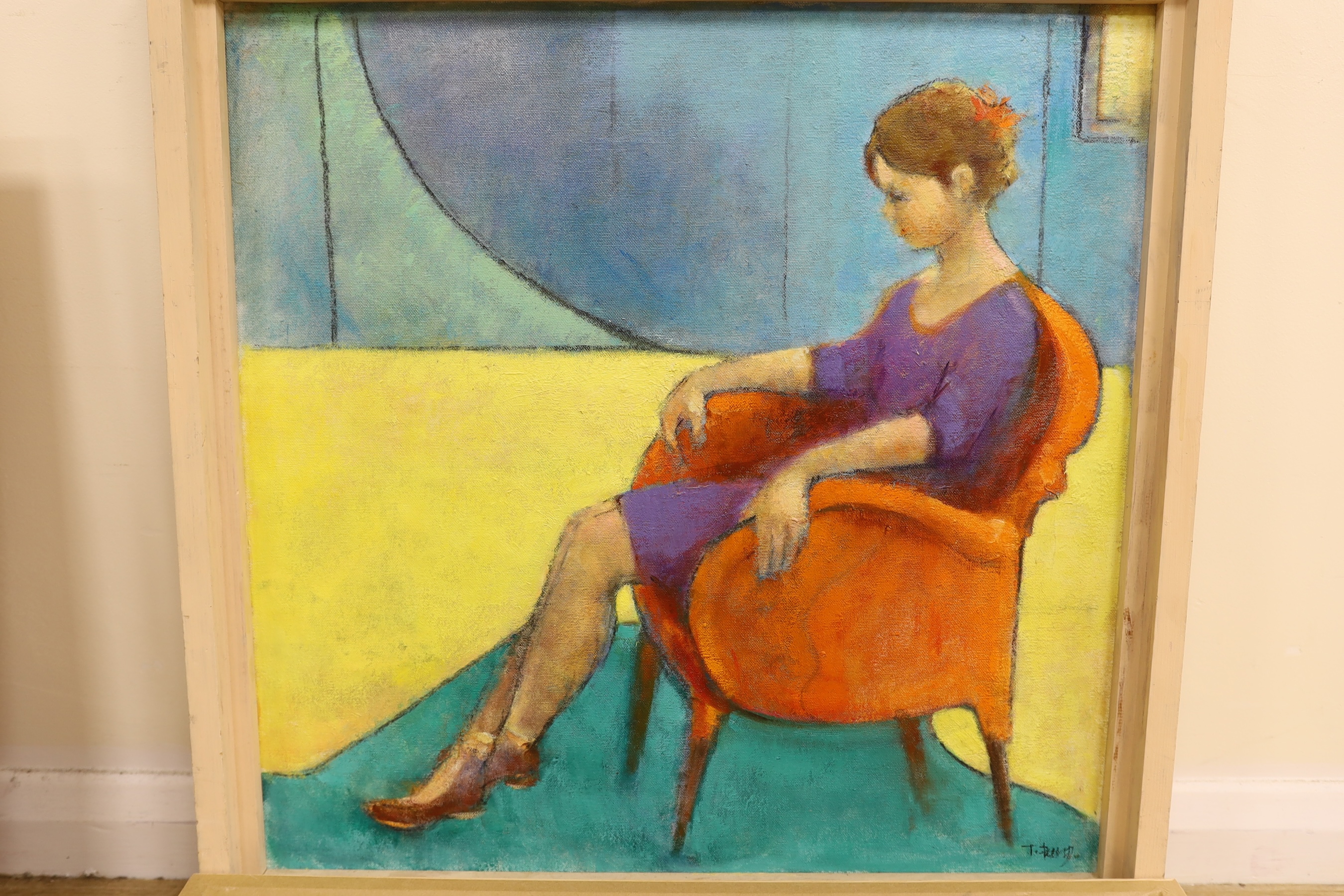 Terry Perry, four oils on board, Assorted figure studies, largest 55 x 56cm. Condition - good, some surface dirt